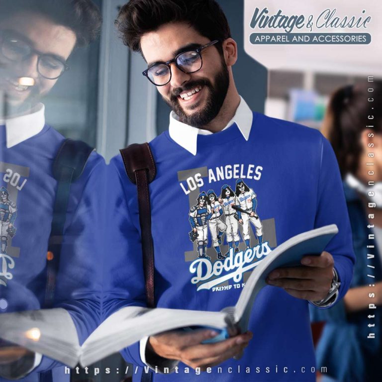 Kiss Los Angeles Dodgers Dressed To Kill Sweatshirt Kiss Los Angeles Dodgers Dressed To Kill Sweatshirt
