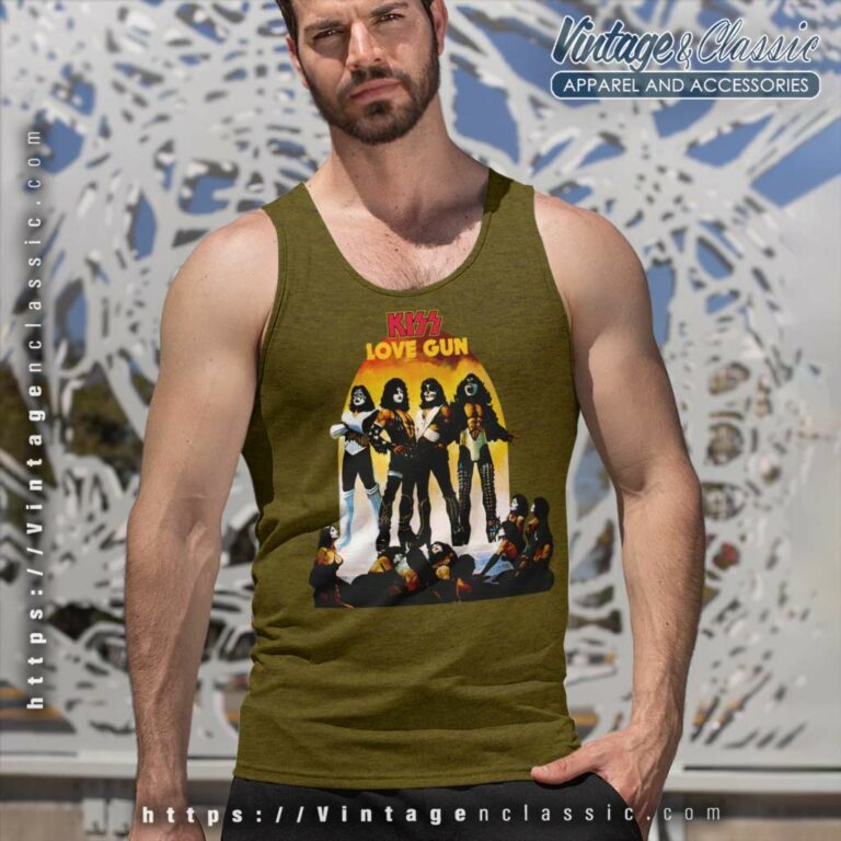 Kiss Love Gun Album Tank Top Racerback Kiss Love Gun Album Tank Top Racerback
