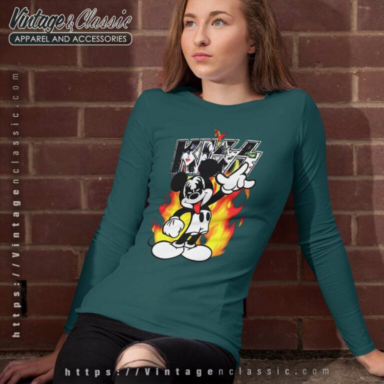 Kiss Mickey Mouse Band Long Sleeve Tee Kiss Mickey Mouse Band Long Sleeve Tee
