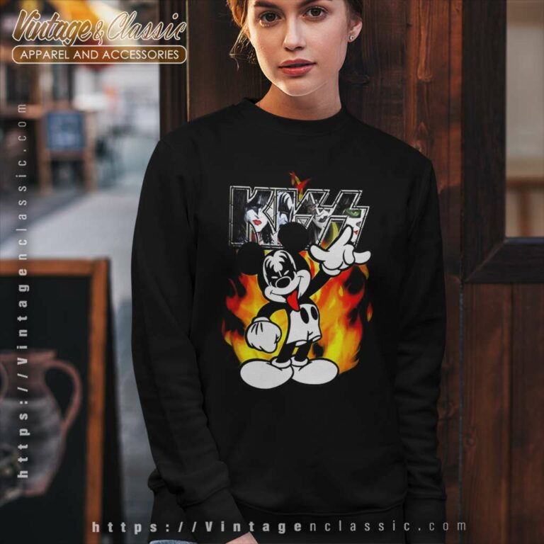 Kiss Mickey Mouse Band Sweatshirt Kiss Mickey Mouse Band Sweatshirt