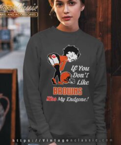 Kiss My Endzone Betty Boop Cleveland Browns Sweatshirt