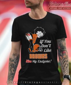 Kiss My Endzone Betty Boop Cleveland Browns T Shirt