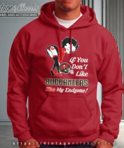 Kiss My Endzone Betty Boop Tampa Bay Buccaneers Hoodie