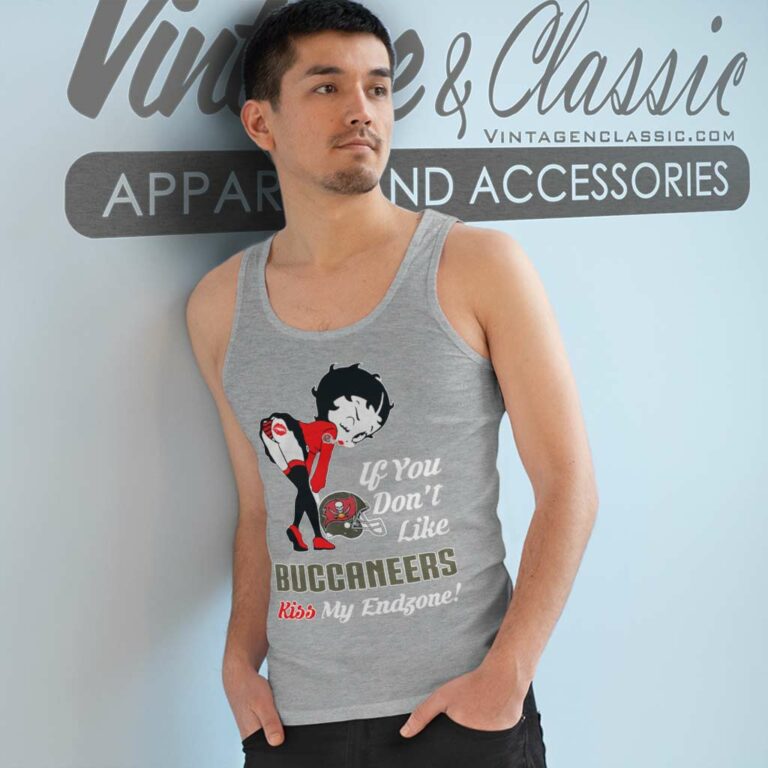 Kiss My Endzone Betty Boop Tampa Bay Buccaneers Tank Top Racerback Kiss My Endzone Betty Boop Tampa Bay Buccaneers Tank Top Racerback