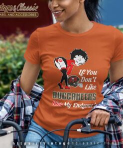 Kiss My Endzone Betty Boop Tampa Bay Buccaneers Women TShirt