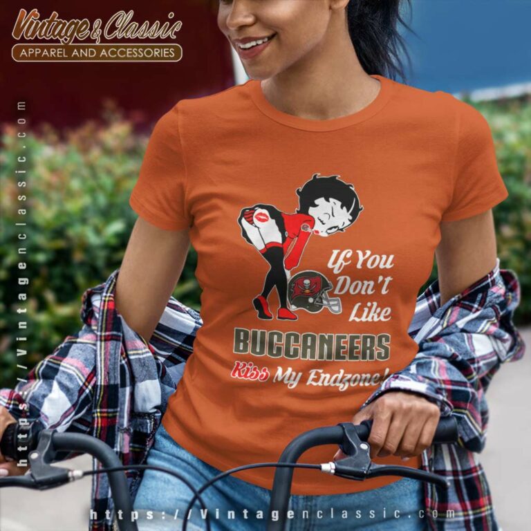 Kiss My Endzone Betty Boop Tampa Bay Buccaneers Women TShirt Kiss My Endzone Betty Boop Tampa Bay Buccaneers Women TShirt