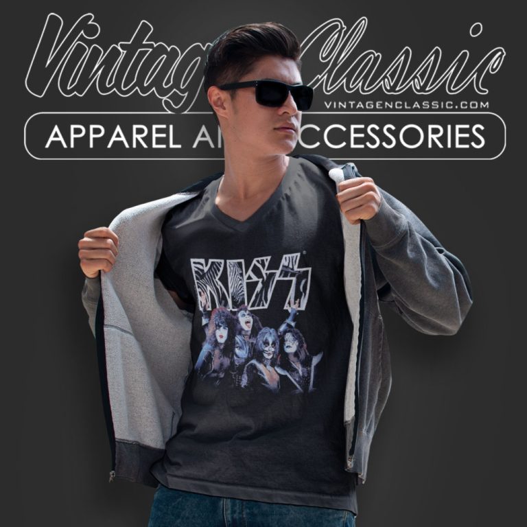 Kiss Rock N Roll Animals Band V Neck TShirt Kiss Rock N Roll Animals Band V Neck TShirt