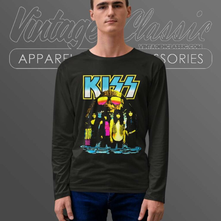 Kiss Shirt 1990 Hot In The Shade Long Sleeve Tee Kiss Shirt 1990 Hot In The Shade Long Sleeve Tee