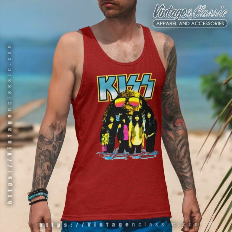 Kiss Shirt 1990 Hot In The Shade Tank Top Racerback Kiss Shirt 1990 Hot In The Shade Tank Top Racerback