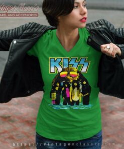 Kiss Shirt 1990 Hot In The Shade V Neck TShirt
