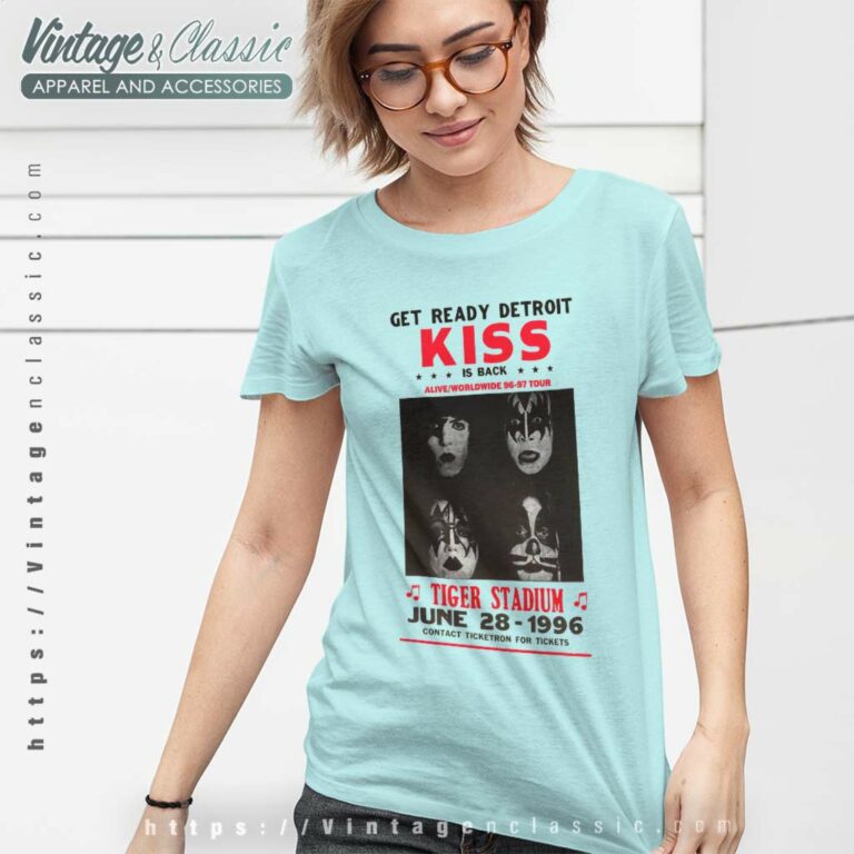 Kiss Shirt Alive Worldwide 96 97 Tour Women TShirt Kiss Shirt Alive Worldwide 96 97 Tour Women TShirt