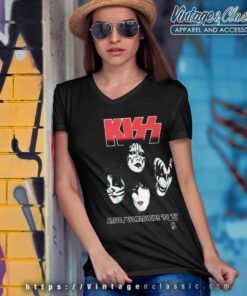 Kiss Shirt Alive Worldwide 96 97 V Neck TShirt
