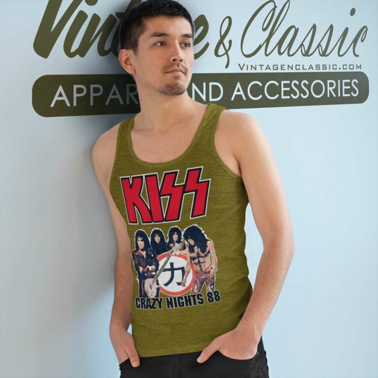 Kiss Shirt Crazy Nights 88 Tour Tank Top Racerback Kiss Shirt Crazy Nights 88 Tour Tank Top Racerback