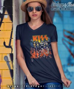 Kiss Shirt Destroyer 20 Years Of Destruction V Neck TShirt