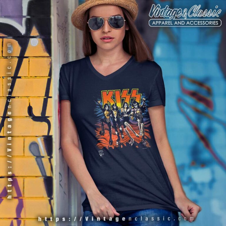 Kiss Shirt Destroyer 20 Years Of Destruction V Neck TShirt Kiss Shirt Destroyer 20 Years Of Destruction V Neck TShirt