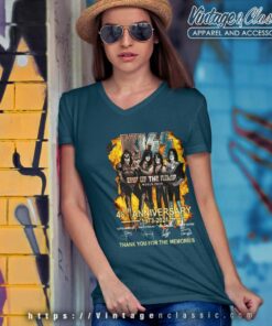 Kiss Shirt End Of The Road 48th Anniversary V Neck TShirt