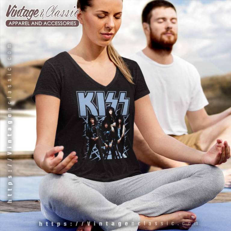 Kiss Shirt Hot In The Shade Tour V Neck TShirt Kiss Shirt Hot In The Shade Tour V Neck TShirt