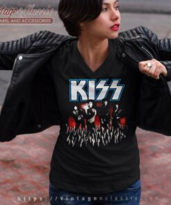 Kiss Shirt Hot In The Shade Tour V Neck TShirt