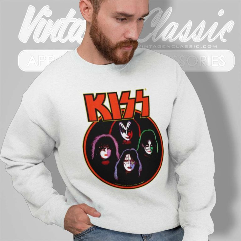 Kiss Shirt Logo With Members Sweatshirt Kiss Shirt Logo With Members Sweatshirt