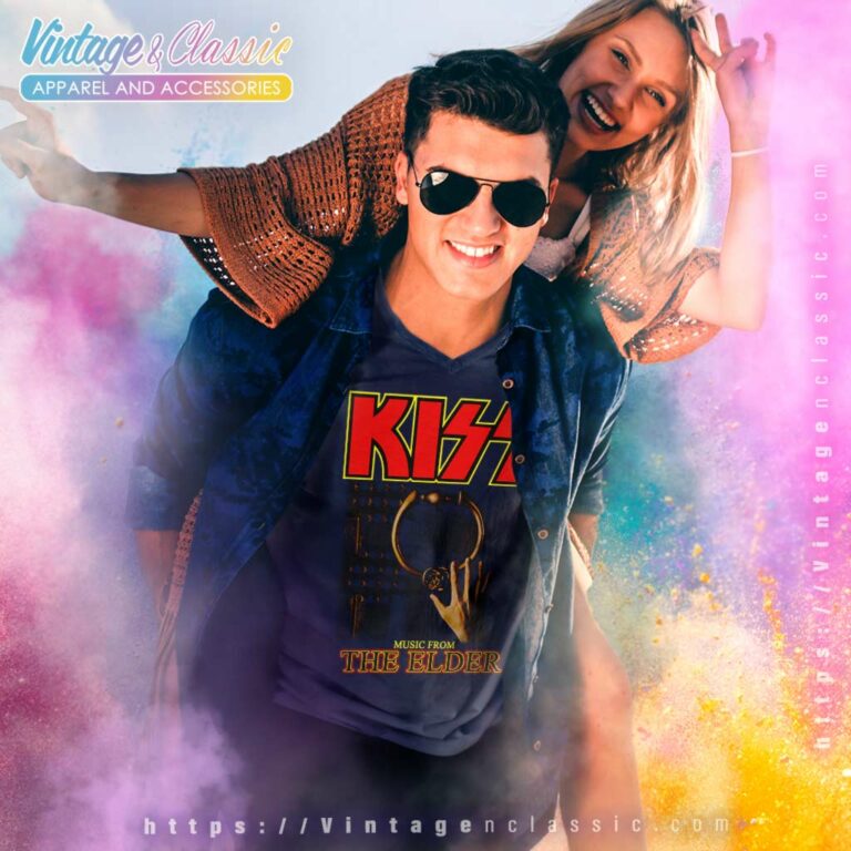 Kiss Shirt Music From The Elder V Neck TShirt Kiss Shirt Music From The Elder V Neck TShirt