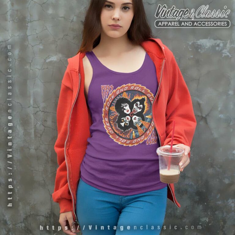 Kiss Shirt Rock And Roll Over Tank Top Racerback Kiss Shirt Rock And Roll Over Tank Top Racerback