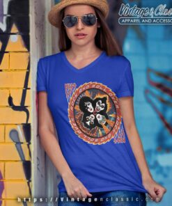 Kiss Shirt Rock And Roll Over V Neck TShirt