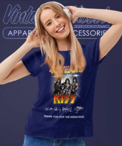 Kiss Shirt Signatures Thank You For The Memories Women TShirt