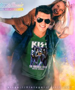Kiss Shirt The Farewell 1973 2000 V Neck TShirt