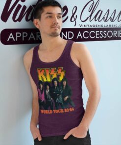 Kiss World Tour 83 84 Tank Top Racerback