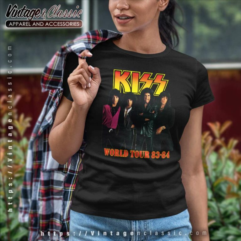 Kiss World Tour 83 84 Women TShirt Kiss World Tour 83 84 Women TShirt