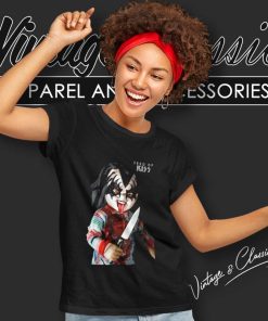 Kiss X Chucky In Horror Movie Women TShirt
