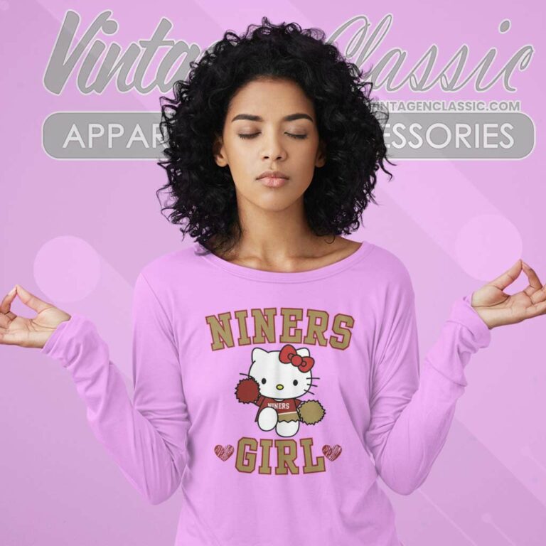 Kitty Niners Girl San Francisco 49ers Long Sleeve Tee Kitty Niners Girl San Francisco 49ers Long Sleeve Tee