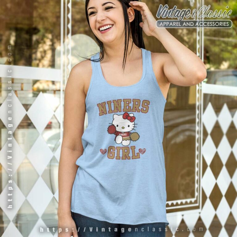 Kitty Niners Girl San Francisco 49ers Tank Top Racerback Kitty Niners Girl San Francisco 49ers Tank Top Racerback