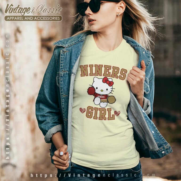Kitty Niners Girl San Francisco 49ers V Neck TShirt Kitty Niners Girl San Francisco 49ers V Neck TShirt