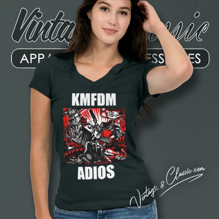 Kmfdm Adios V Neck TShirt Kmfdm Adios V Neck TShirt