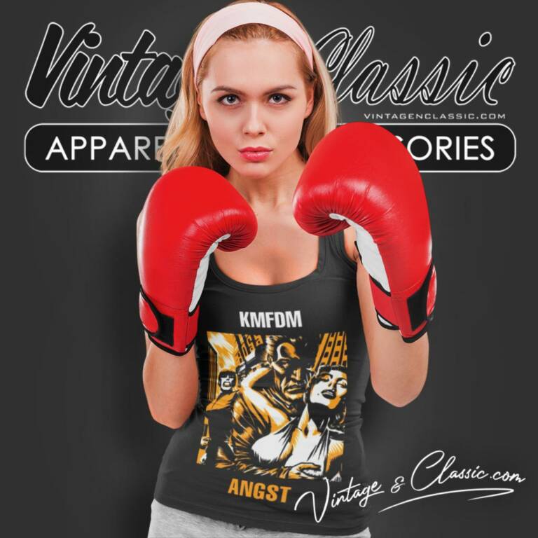 Kmfdm Angst Tank Top Racerback Kmfdm Angst Tank Top Racerback