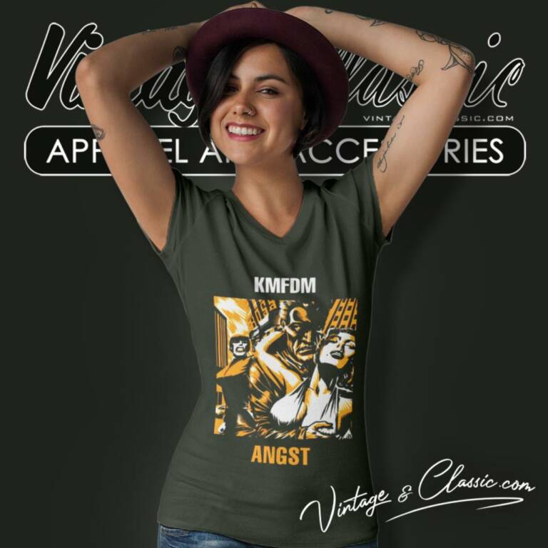 Kmfdm Angst V Neck TShirt Kmfdm Angst V Neck TShirt