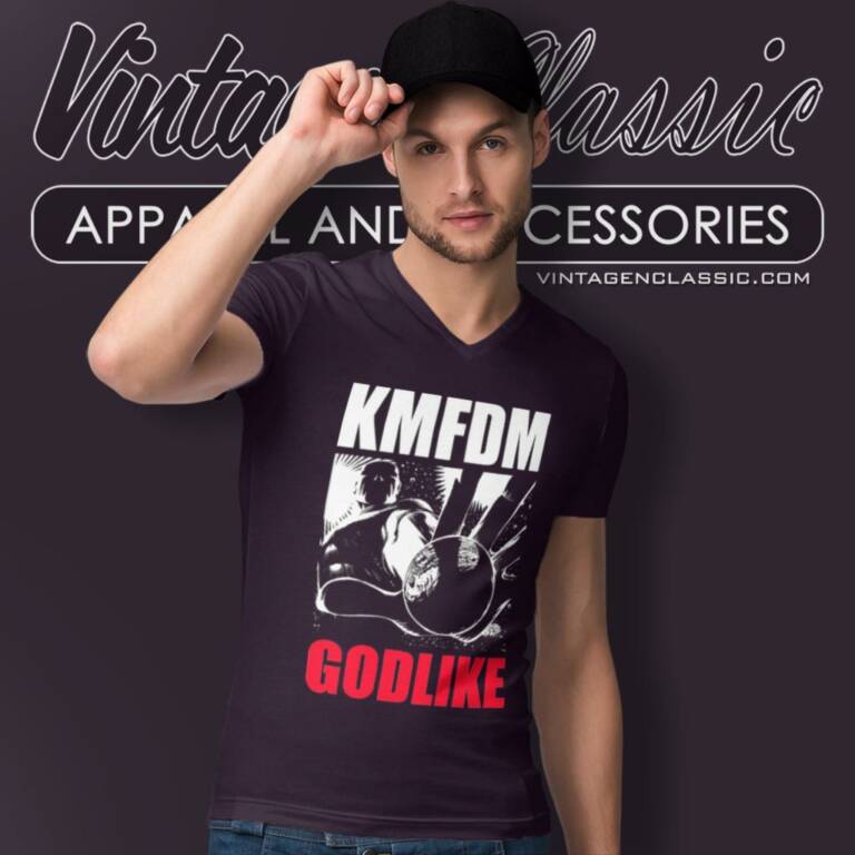 Kmfdm Godlike V Neck TShirt Kmfdm Godlike V Neck TShirt