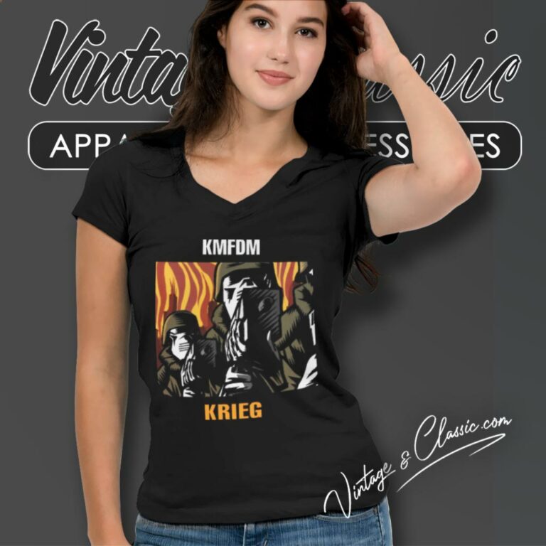 Kmfdm Krieg V Neck TShirt Kmfdm Krieg V Neck TShirt
