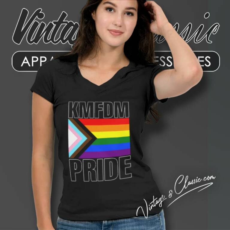 Kmfdm Pride Benefit V Neck TShirt Kmfdm Pride Benefit V Neck TShirt