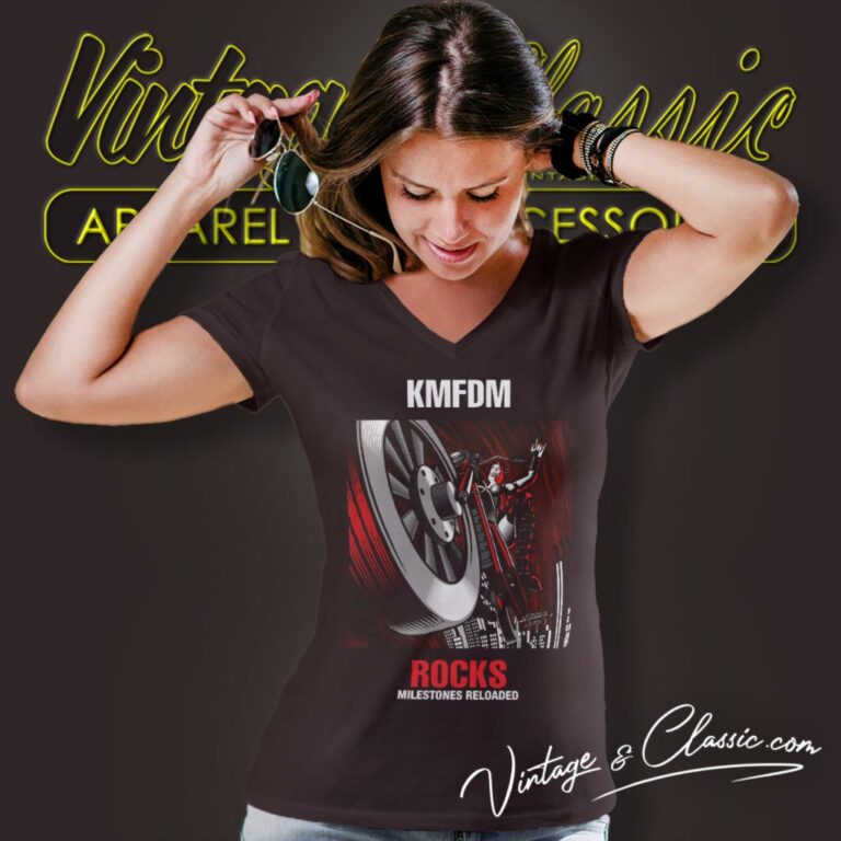 Kmfdm Rocks V Neck TShirt Kmfdm Rocks V Neck TShirt