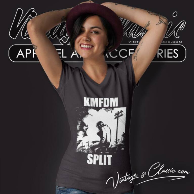 Kmfdm Split V Neck TShirt Kmfdm Split V Neck TShirt