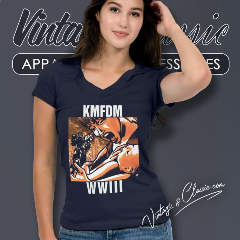 Kmfdm Wwiii V Neck TShirt Kmfdm Wwiii V Neck TShirt