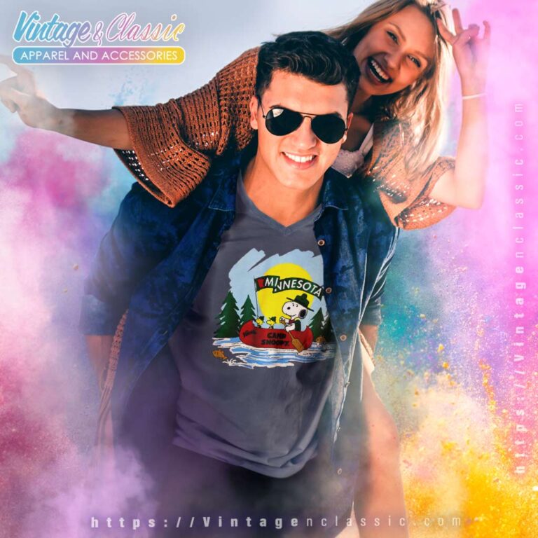 Knotts Camp Snoopy Minnesota V Neck TShirt Knotts Camp Snoopy Minnesota V Neck TShirt