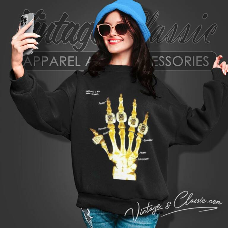 Kobe 5 Rings Skeleton Shirt Kobe Broken Not Beaten Sweatshirt Kobe 5 Rings Skeleton Shirt Kobe Broken Not Beaten Sweatshirt