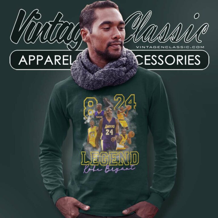 Kobe Bryant 8 24 90s Mamba Lakers Long Sleeve Tee Kobe Bryant 8 24 90s Mamba Lakers Long Sleeve Tee