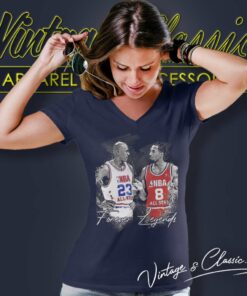 Kobe Bryant And Michael Jordan Forever Legends V Neck TShirt