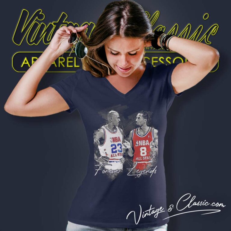 Kobe Bryant And Michael Jordan Forever Legends V Neck TShirt Kobe Bryant And Michael Jordan Forever Legends V Neck TShirt