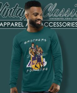 Kobe Bryant And Pau Gasol Brothers For Life Signatures Long Sleeve Tee