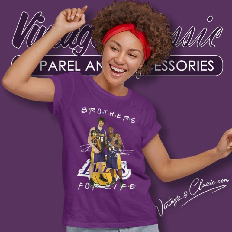 Kobe Bryant And Pau Gasol Brothers For Life Signatures Women TShirt Kobe Bryant And Pau Gasol Brothers For Life Signatures Women TShirt